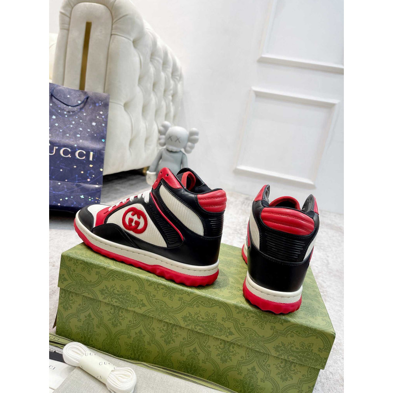 G*u*i mac80 high-top-damensneakers schwarzes leder