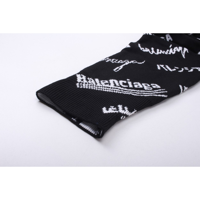 Ba*len*cia*ga logomania all over cardigan in black