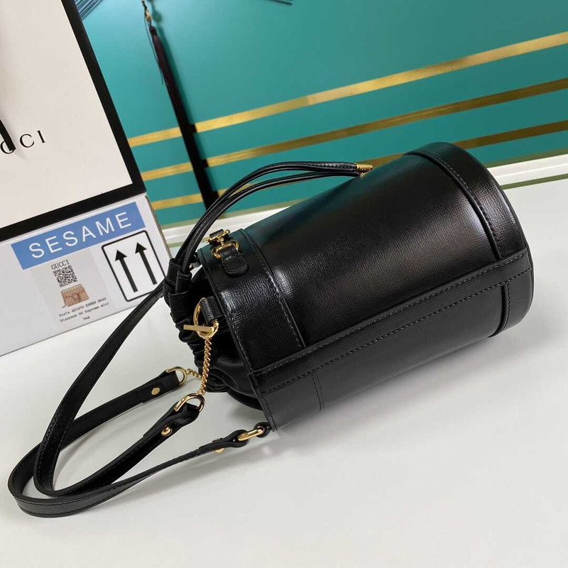G*u*i horsebit 1955 bucket bag black