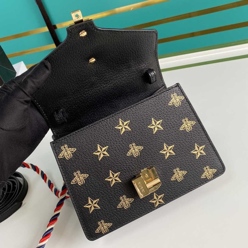 G*u*i sylvie bee star small shoulder bag black