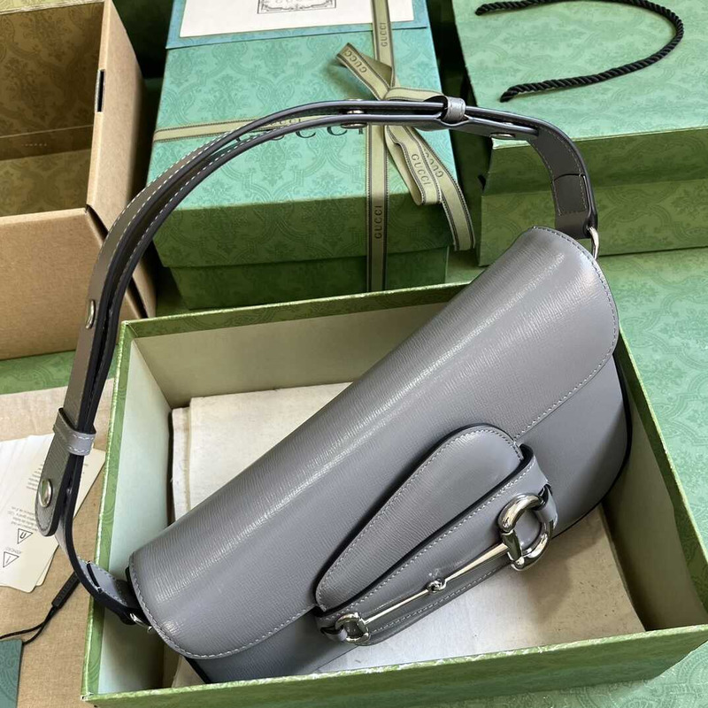G*u*i horsebit 1955 small shoulder bag grey