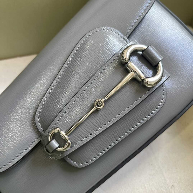 G*u*i horsebit 1955 mini shoulder bag grey