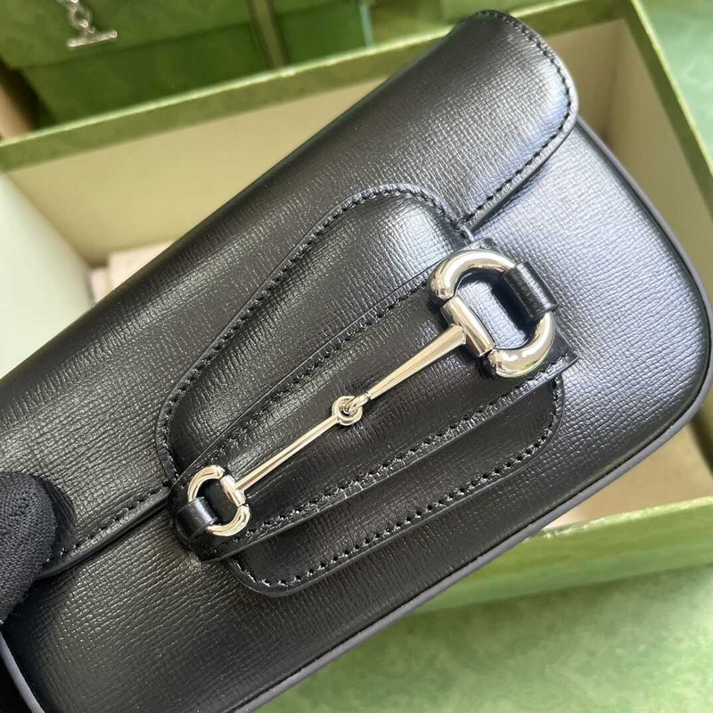 G*u*i horsebit 1955 mini shoulder bag black