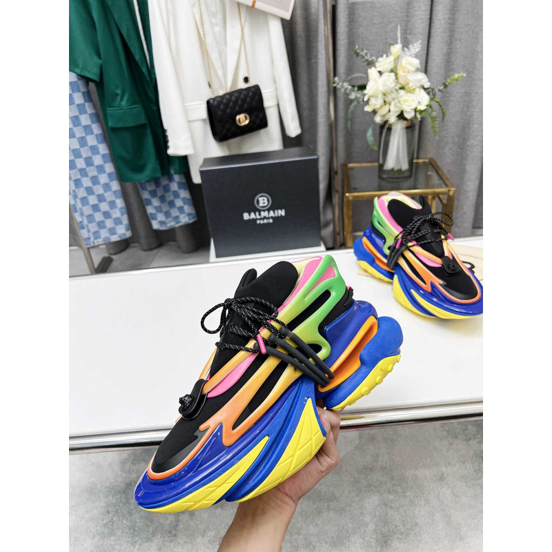 Balmain Unicorn Track Trainers Multicolor