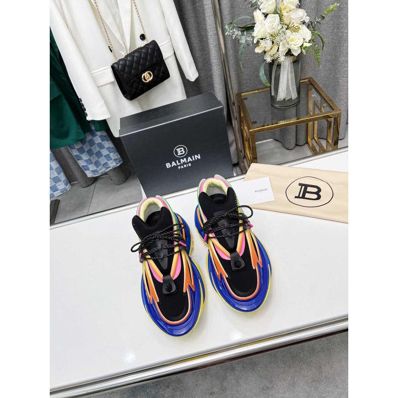 Balmain Unicorn Track Trainers Multicolor