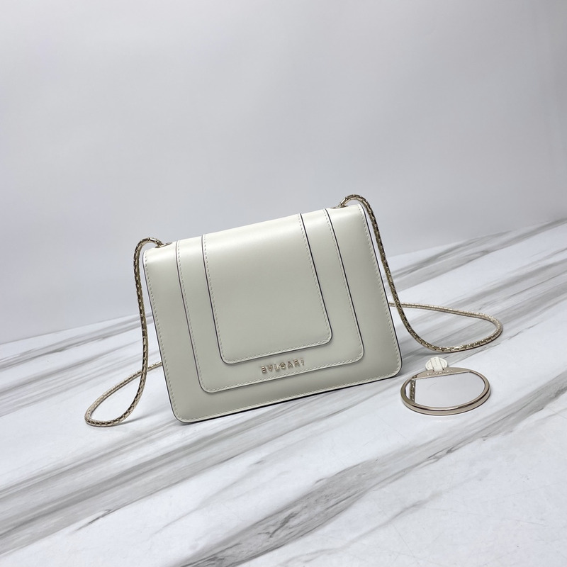 B*l*ai serpenti leather crossbody bag white