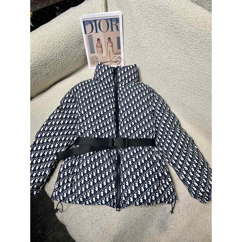 D*or D*oralps puffer jacket with belt quilted technical taffeta blue