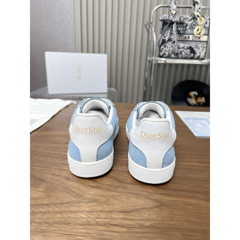 D*or star sneaker suede calfskin and calfskin blue