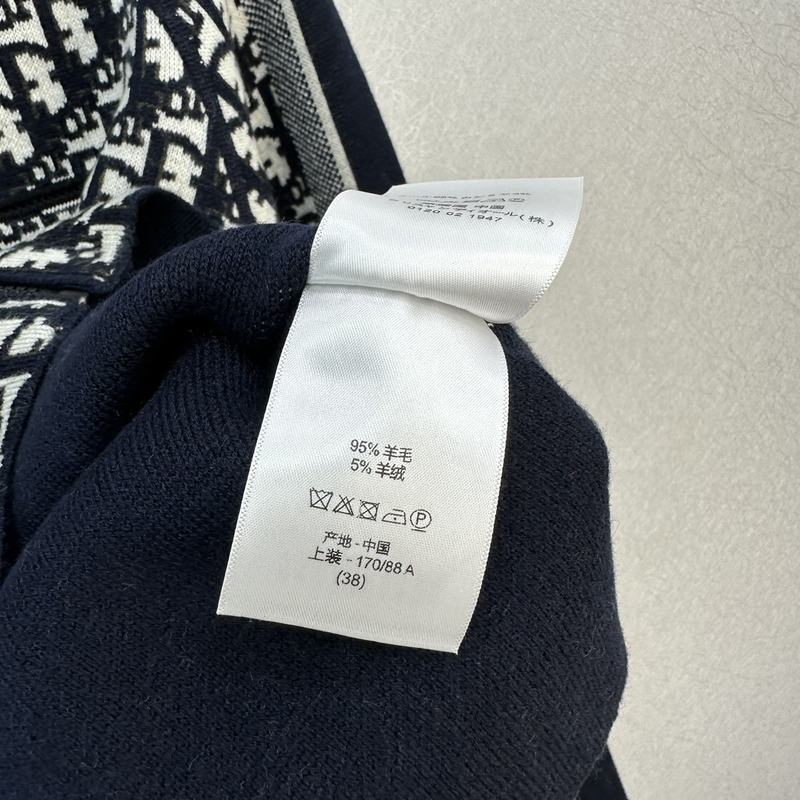 D*or wool and cashmere zipped jacket black