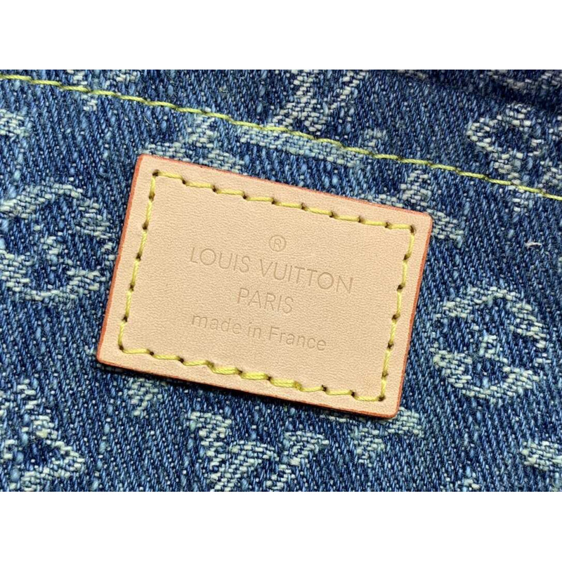 l**is V*t*n papillon handbag monogram denim blue