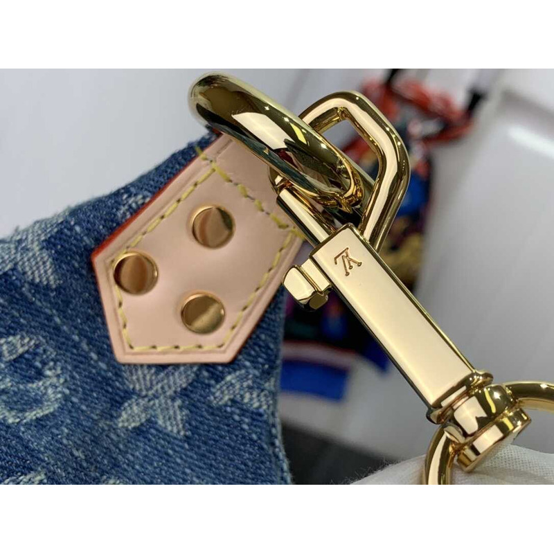 l**is V*t*n high rise monogram denim blue