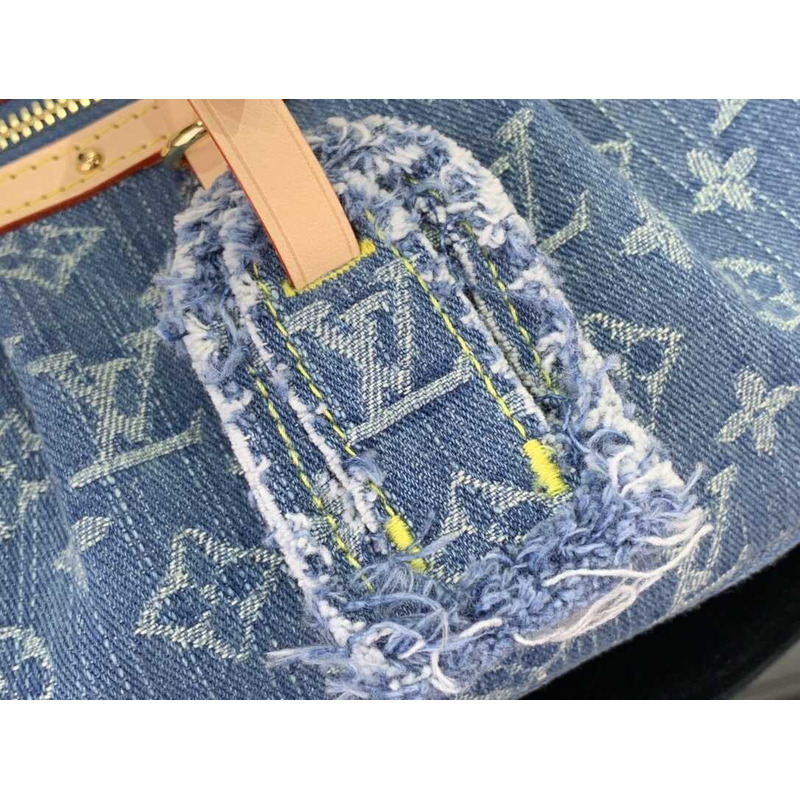 l**is V*t*n high rise monogram denim blue