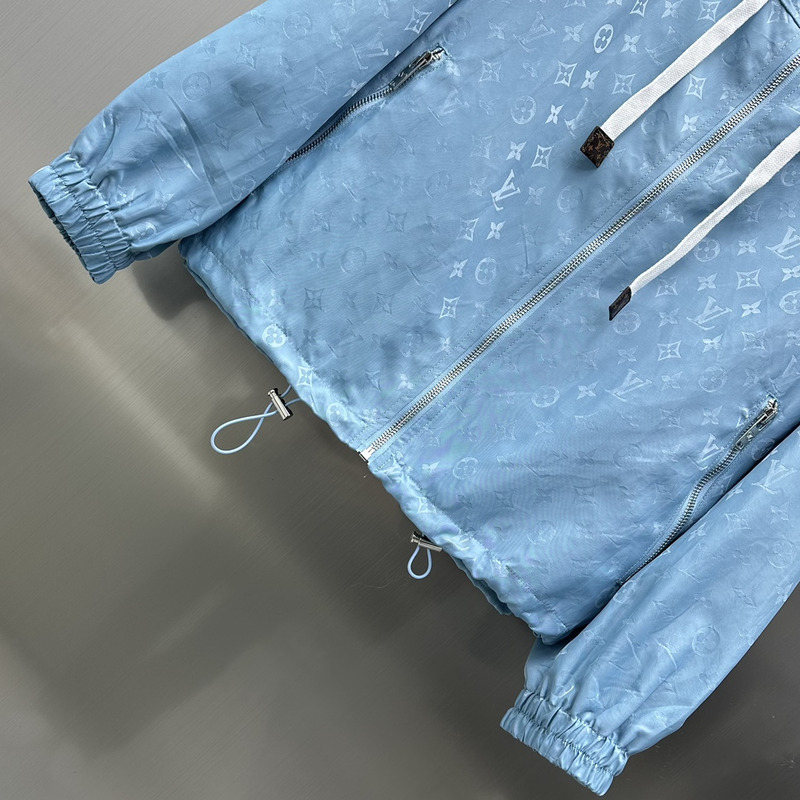 l**is V*t*n zipped hoodie jacket shorts blue