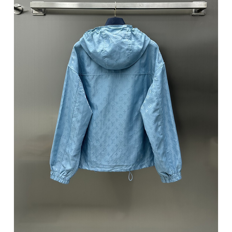 l**is V*t*n zipped hoodie jacket shorts blue
