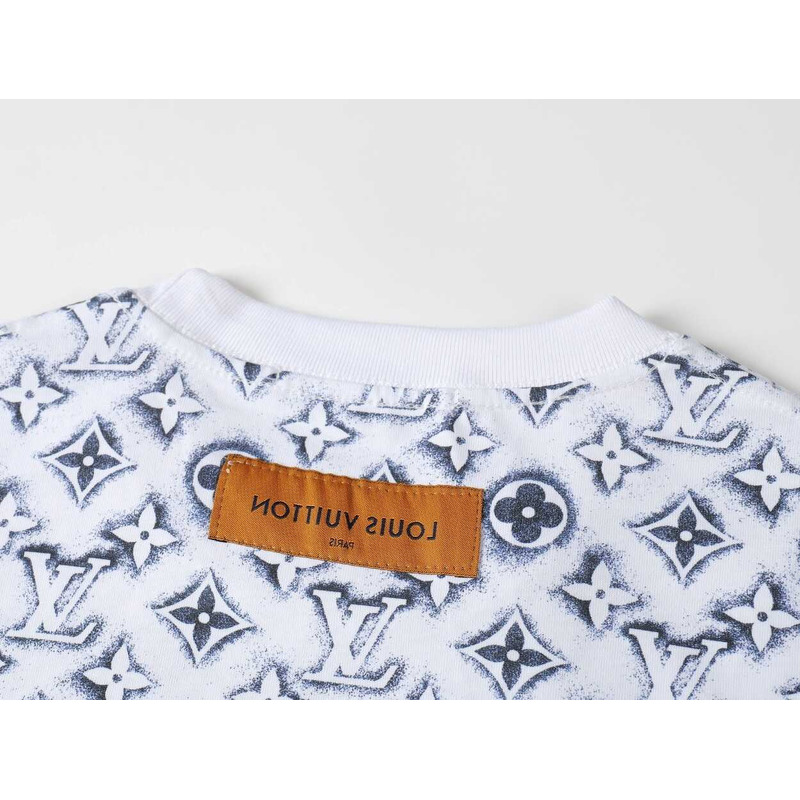 l**is V*t*n monogram cotton t-shirt white