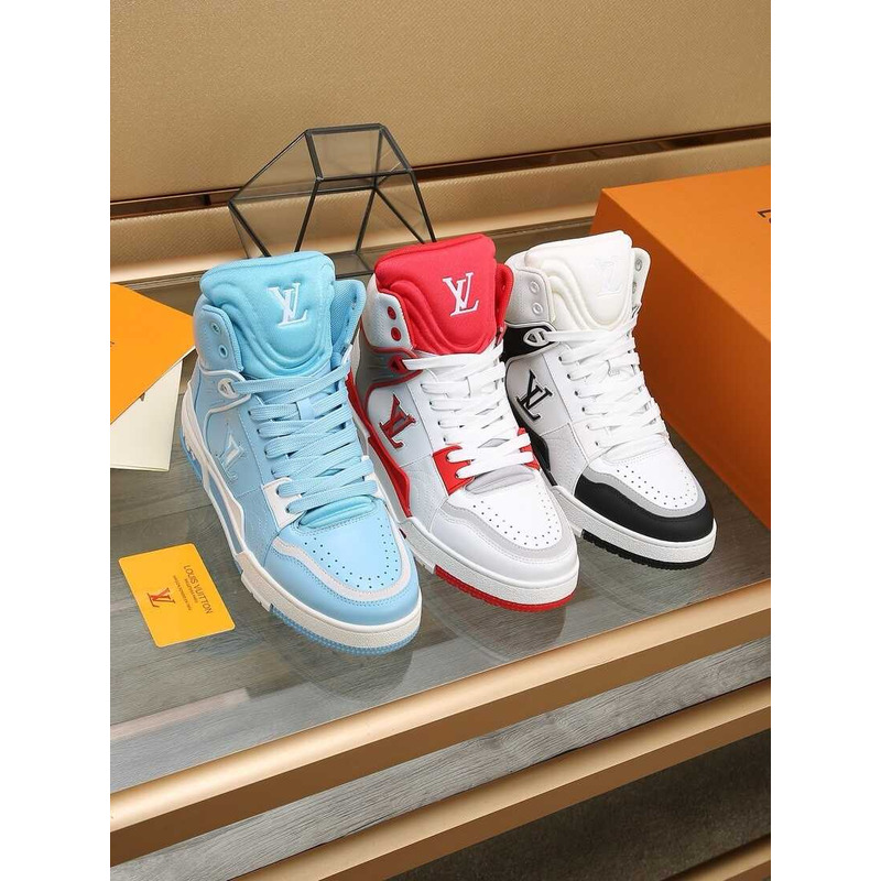 l**is V*t*n lv trainer sneaker boot white and red