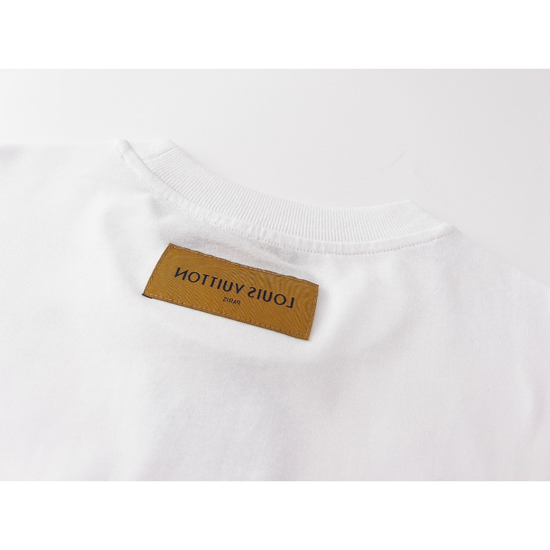 l**is V*t*n monogram printed t-shirt white