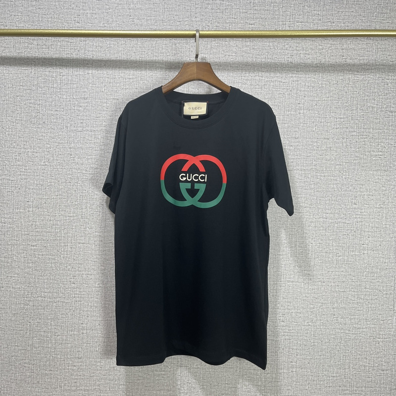 G*u*i cotton t-shirt with gg logo black