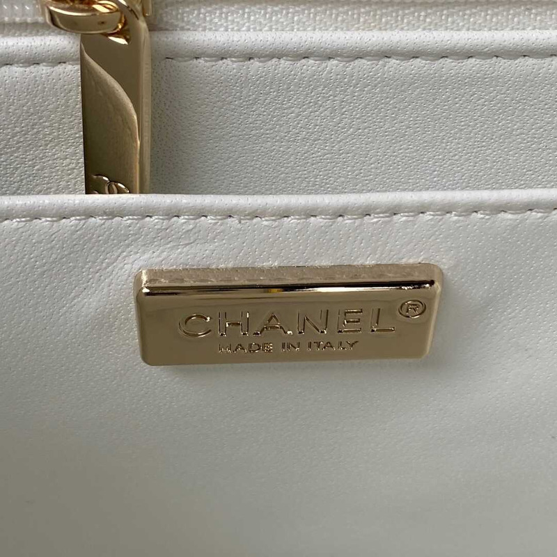 Ch*el mini flap bag embroidered satin, sequins, glass beads, strass, star sequins & gold-tone metal purple & white