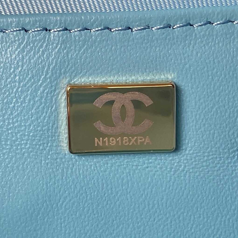 Ch*el star handbag lambskin blue