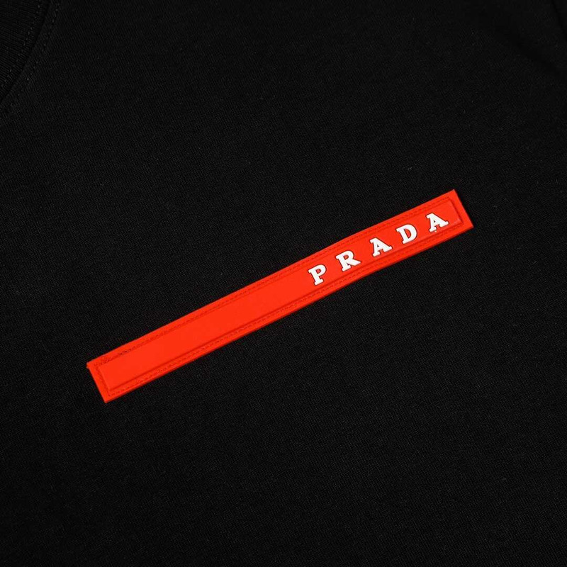 Pra*a cotton piqué t-shirt black