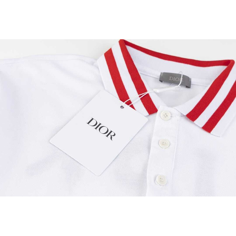 D*or cotton polo shirt white