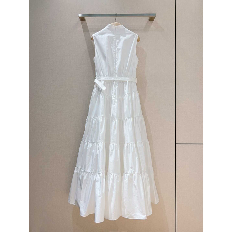 D*or mid-length dress white sleeveless