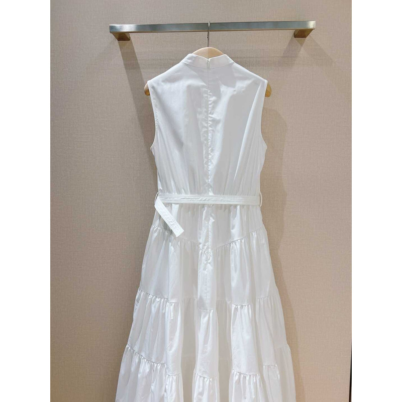D*or mid-length dress white sleeveless