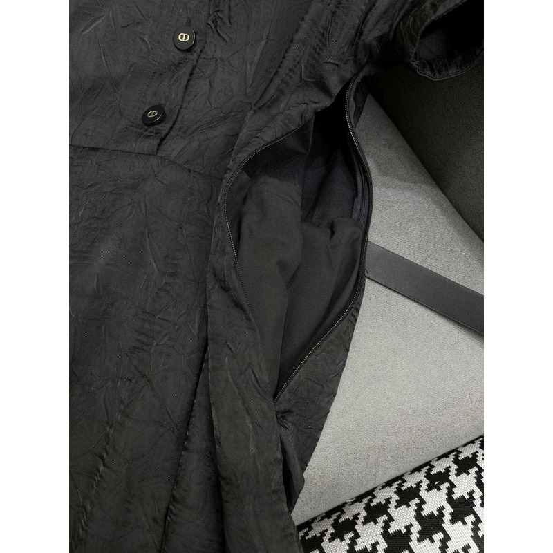 D*or belted black shirt dress