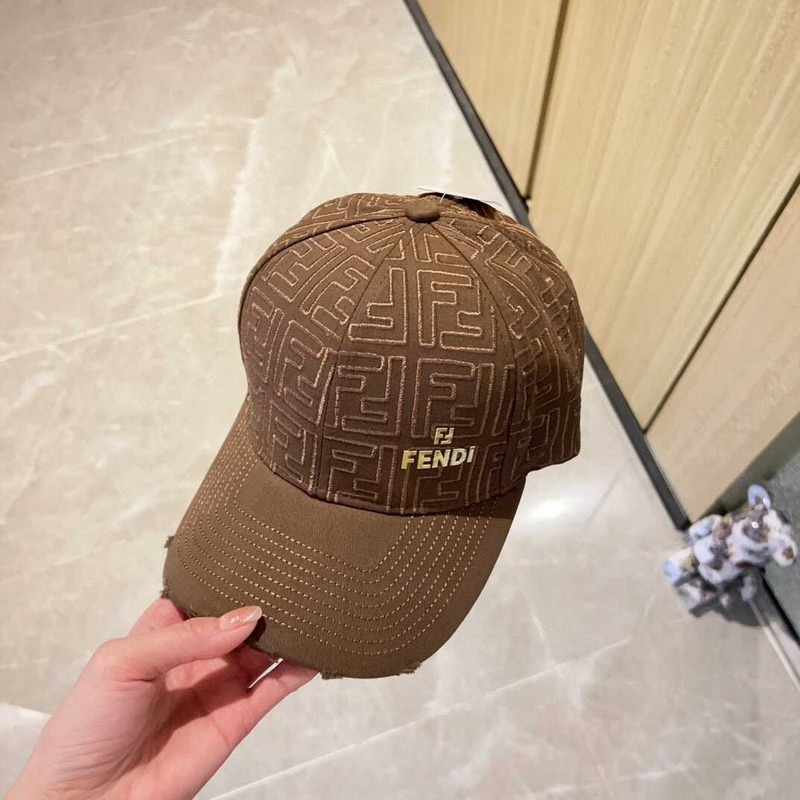 F**di fs F**di fashion show baseball cap brown