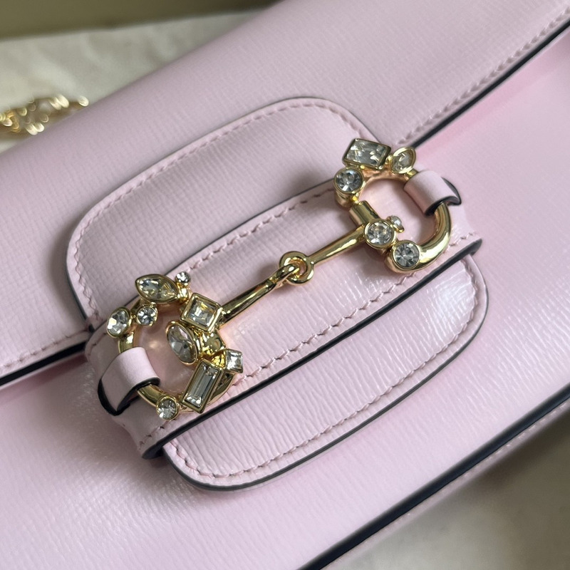 G*u*i horsebit 1955 embellished leather shoulder bag