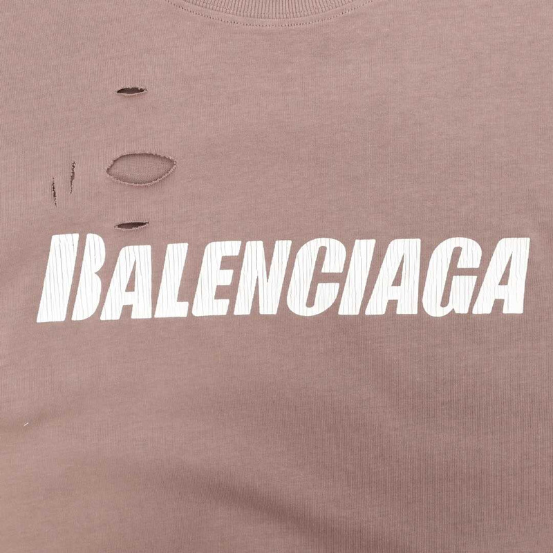 Ba*len*cia*ga caps t-shirt boxy fit in brown
