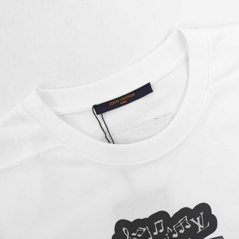 l**is V*t*n lv house t-shirt by virgil abloh white