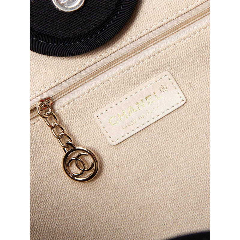 Ch*el deauville tote bag black