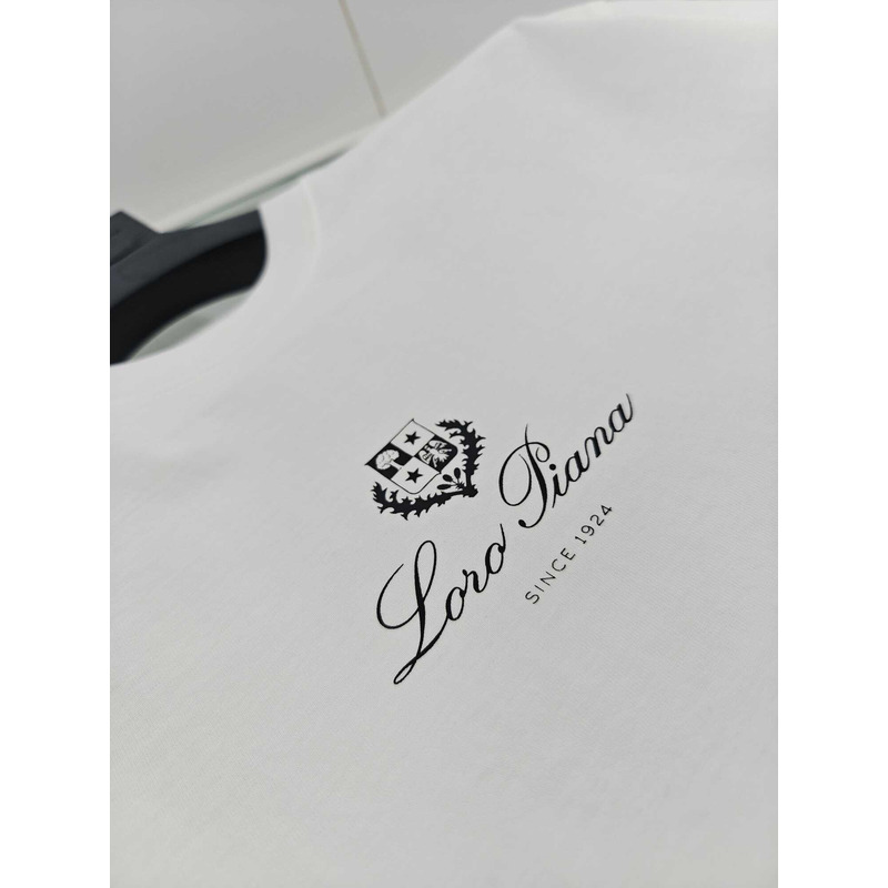 Loro piana  Logo Printed T-Shirt White