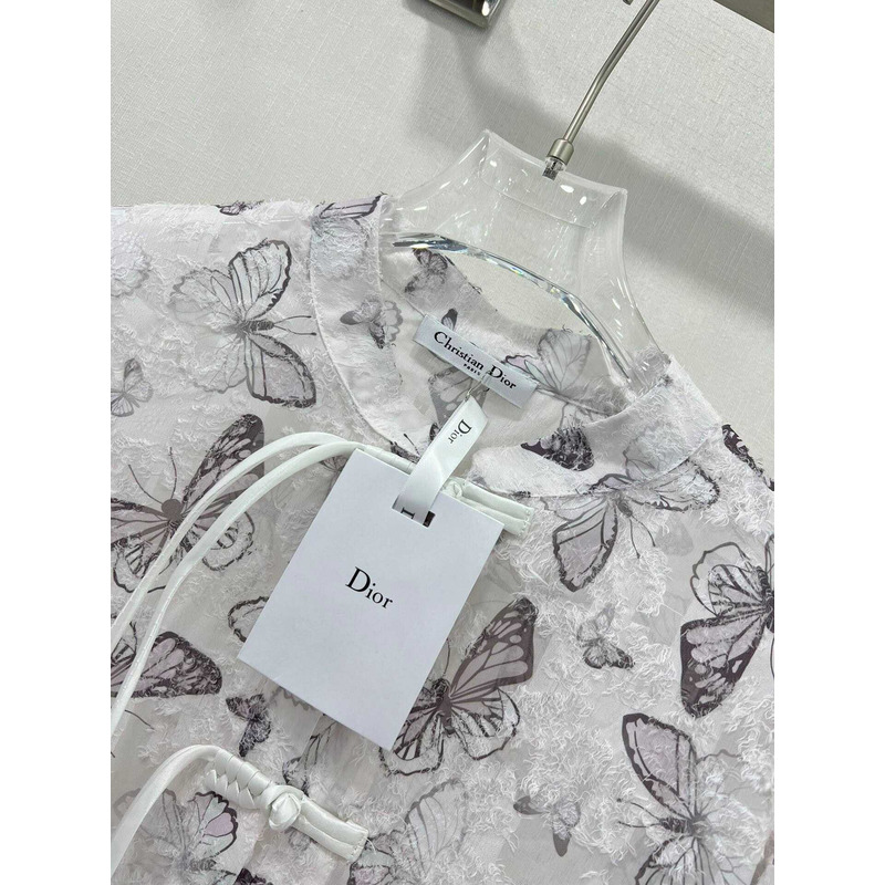 D*or cotton long blouse and shorts white