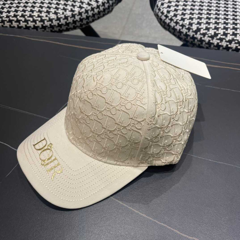 D*or oblique print cap in begie
