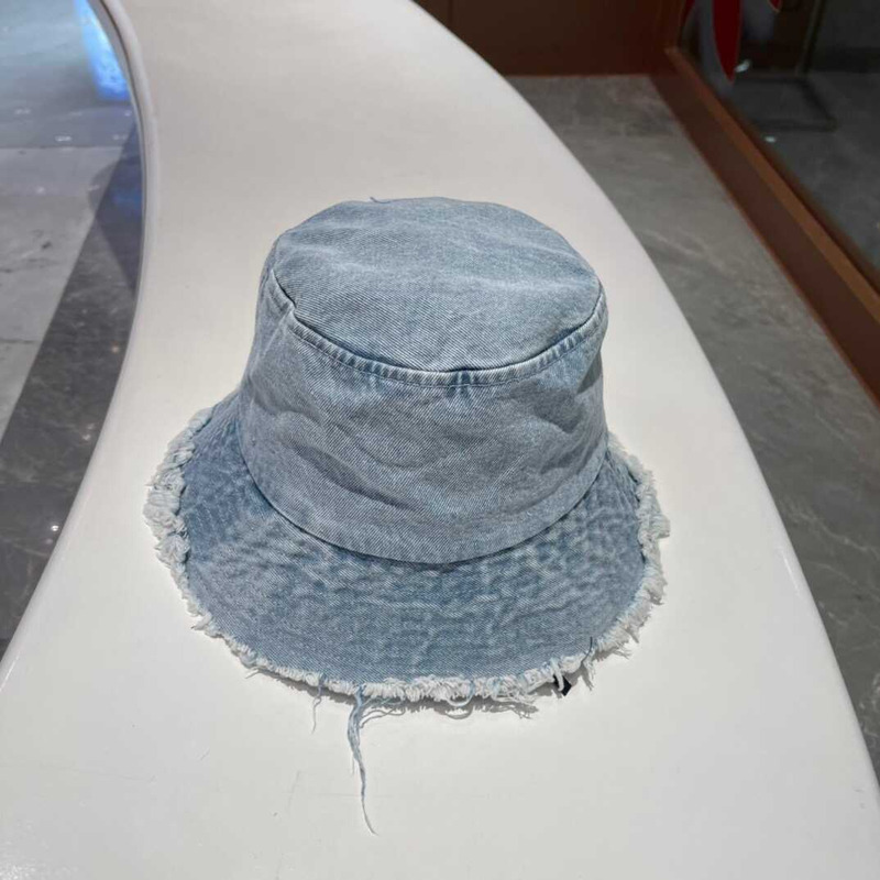 Pra*a denim bucket bag light blue