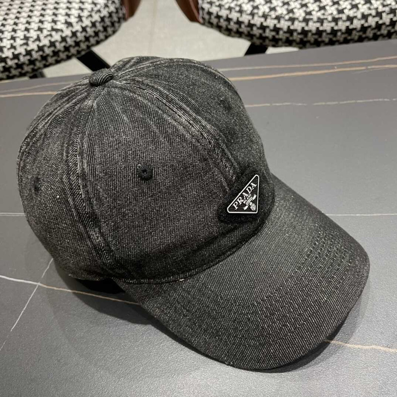 Pra*a denim baseball cap black