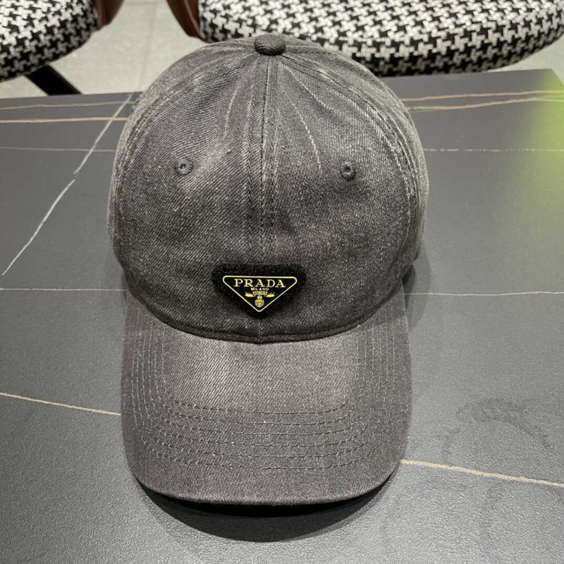 Pra*a denim baseball cap black