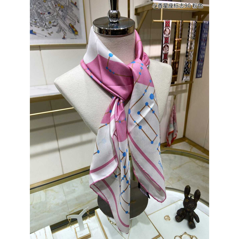 Ch*el square scarf in white