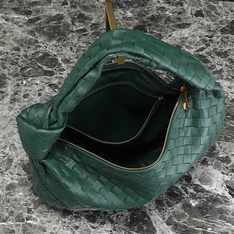 Bo*te*ga ve*ne*ta small jodie intrecciato leather shoulder bag inkwell