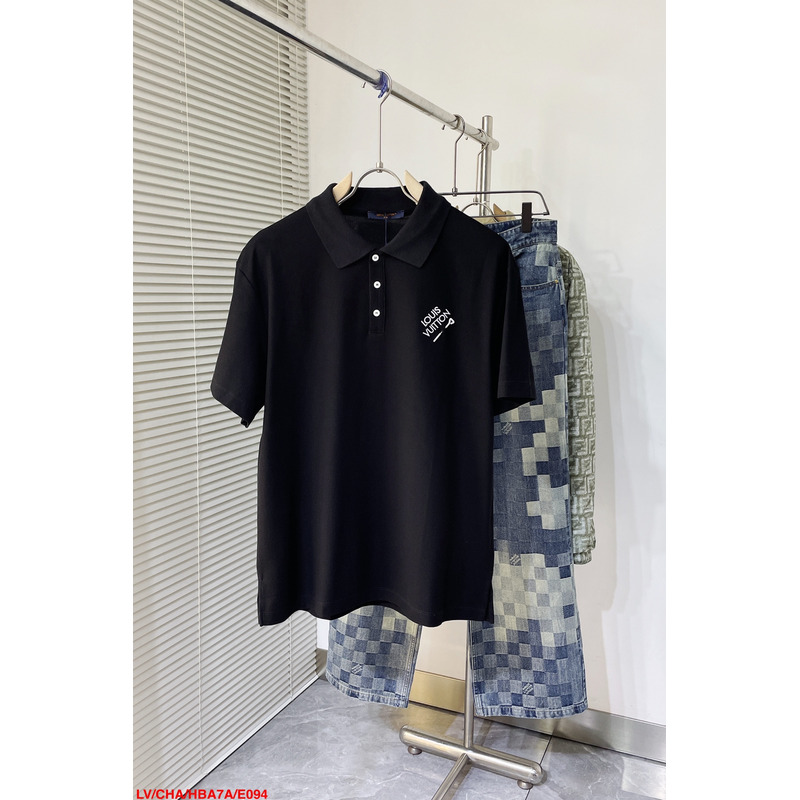 l**is V*t*n signature polo in black