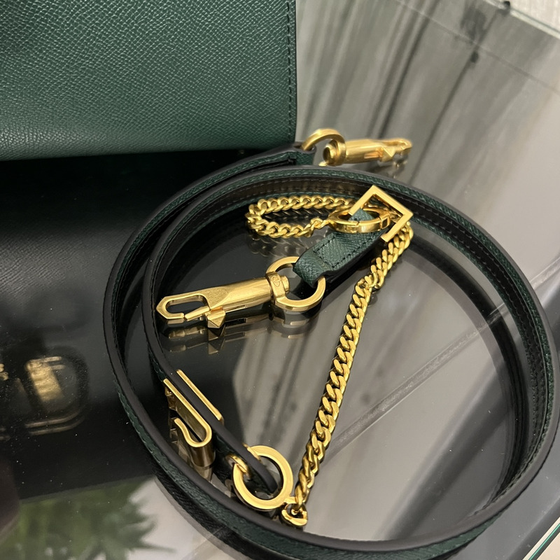 Valentino Calfskin VSling Handbag Green