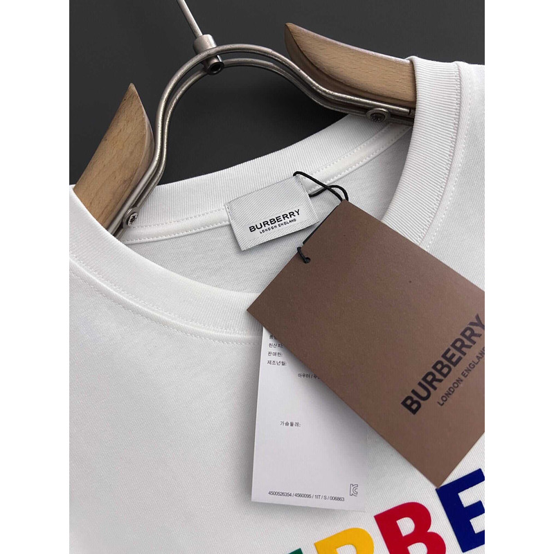 B**rry print cotton t-shirt white