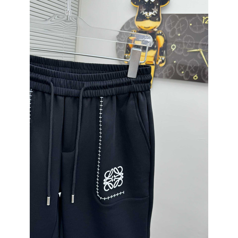 Loewe Logo-Print Shorts in Black