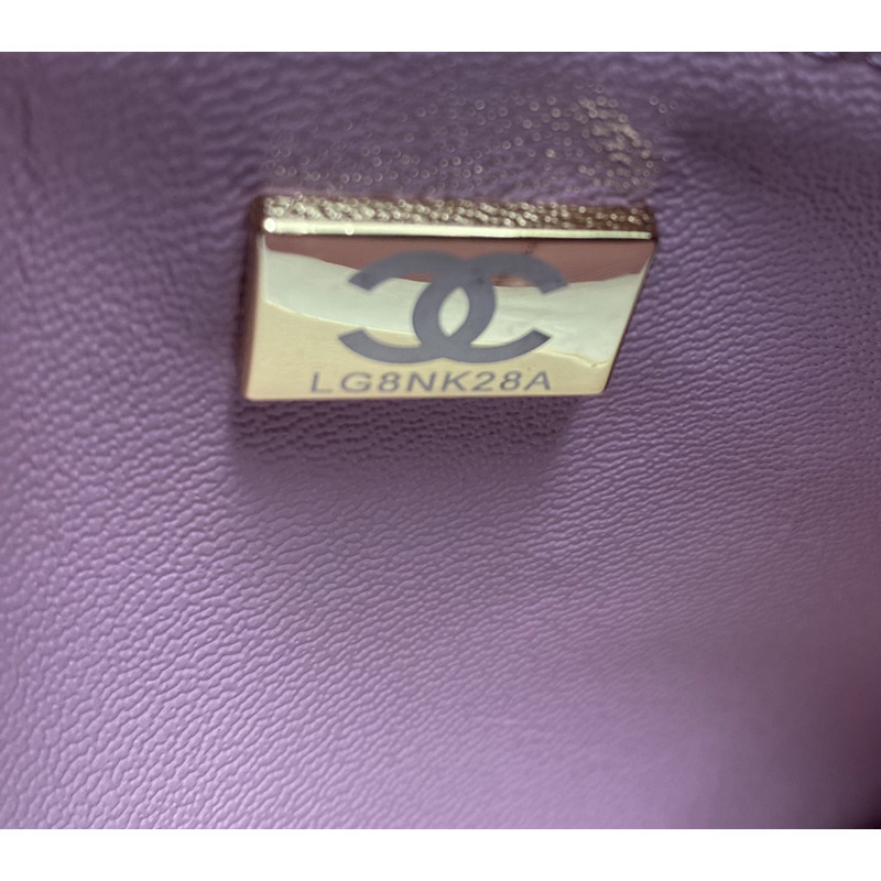 ch*el classic flap bag sheepskin Di*m*nd chain classic flap bag gold buckle cherry blossom pink