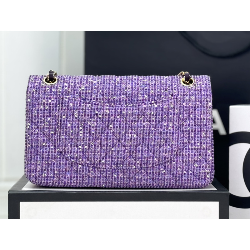 Ch*el classic flap bag purple