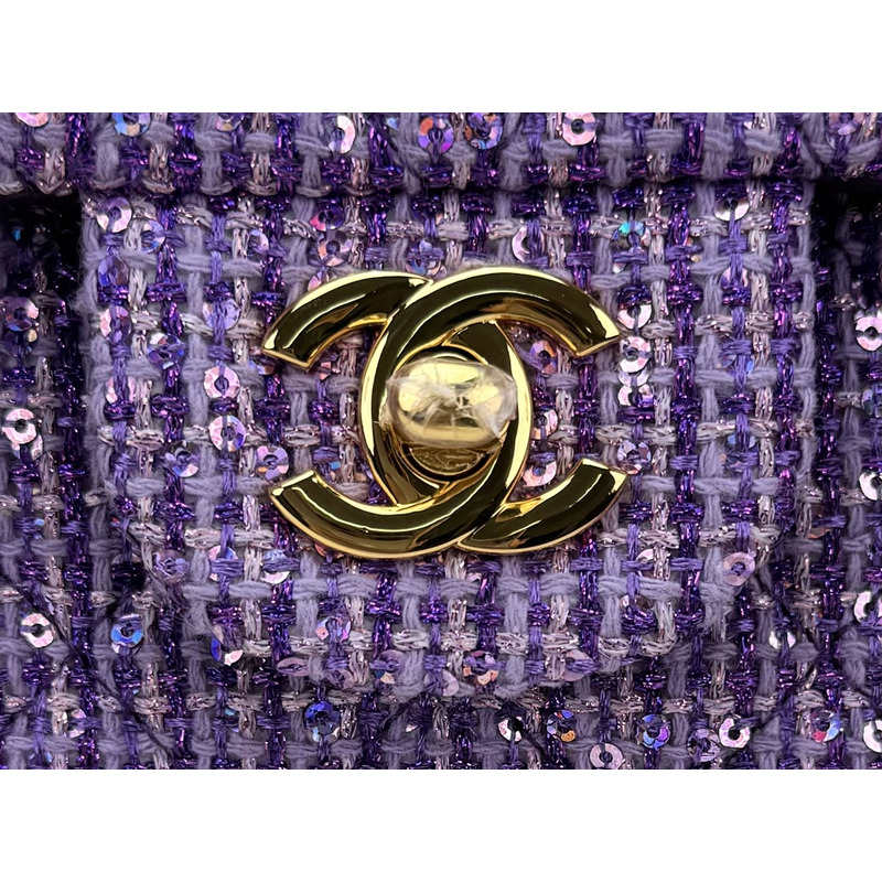 Ch*el classic flap bag purple