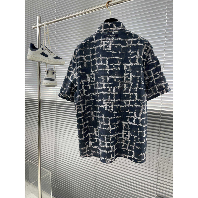 F**di dark blue ff linen shirt